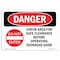 Signmission OSHA Danger Sign, 10" Height, 14" Width, Rigid Plastic, Chemical Spray In Progress, Landscape OS-DS-P-1014-L-2417 - alternate 1